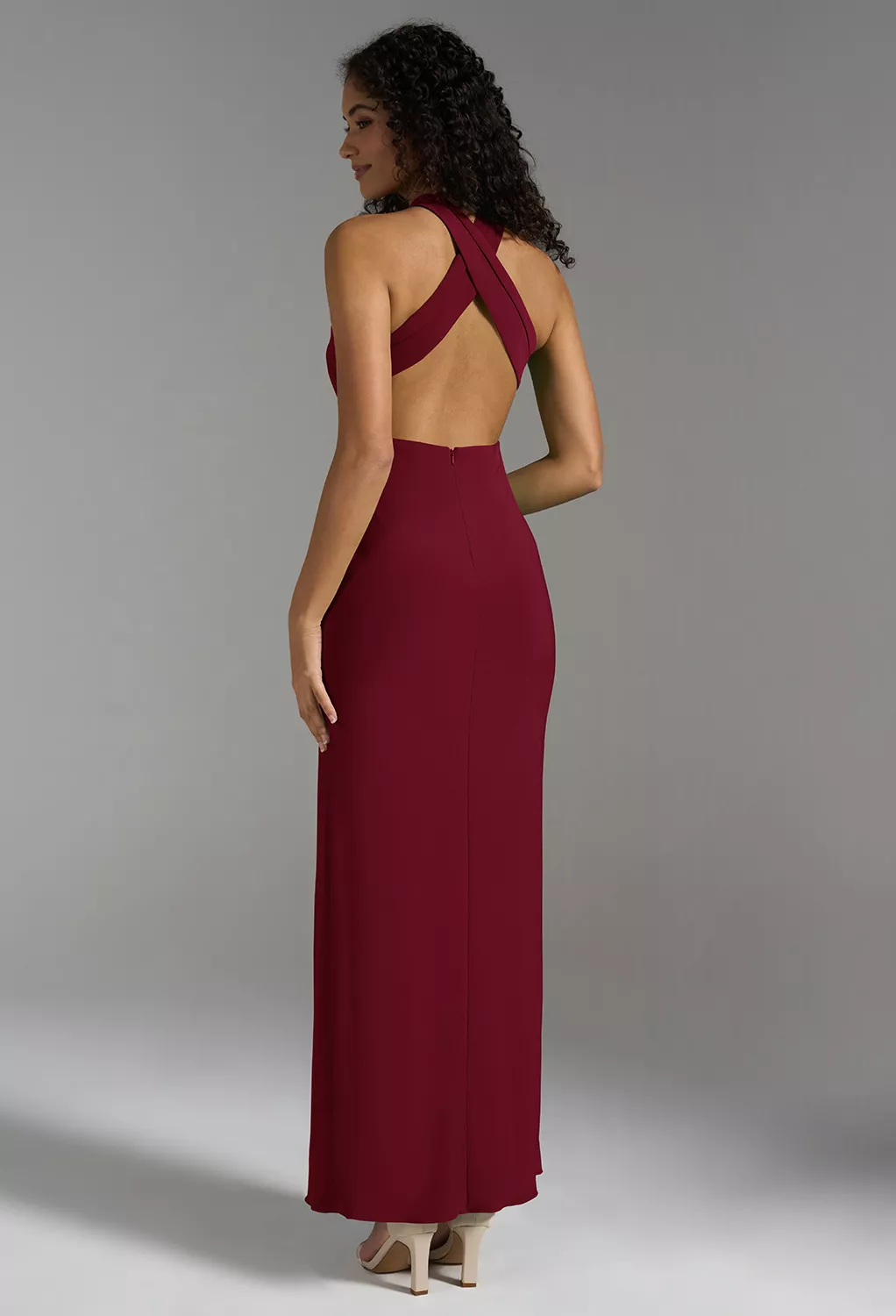 AW Kylie Burgundy  Fall Wedding Guest Dresses