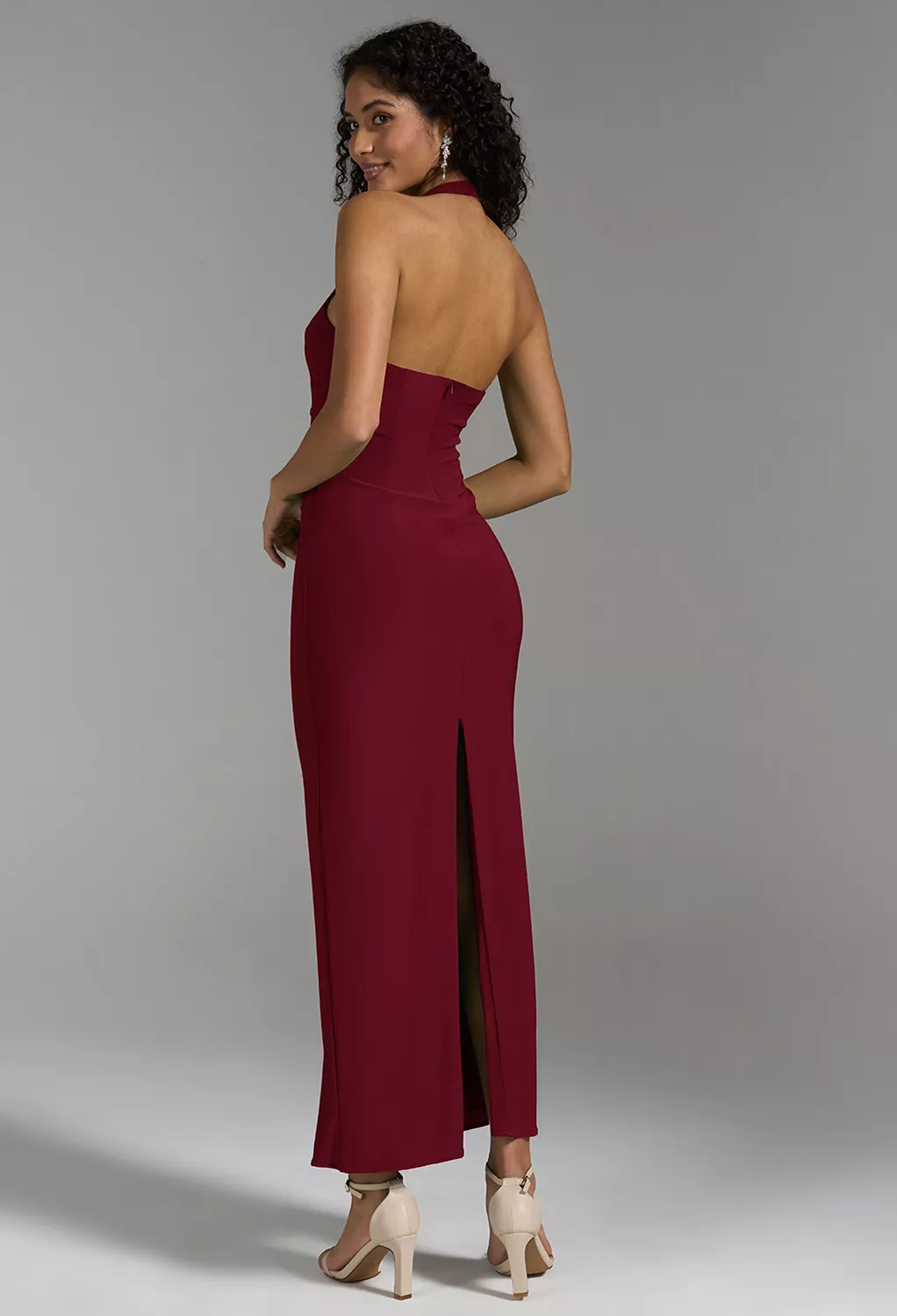 AW Chanelle Burgundy  Fall Wedding Guest Dresses