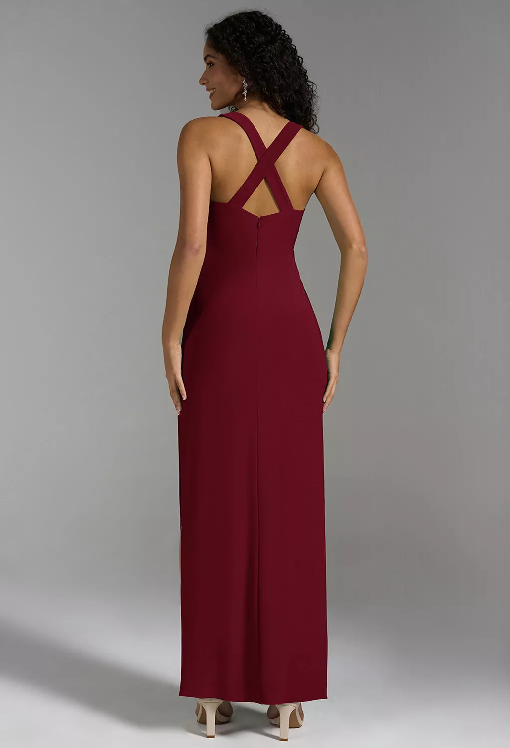AW Tamsin Burgundy  Fall Wedding Guest Dresses