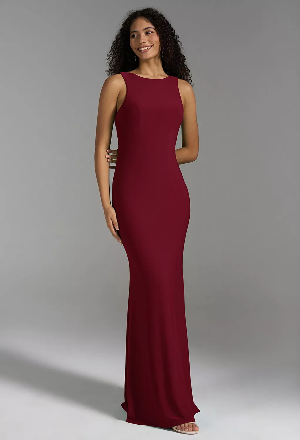 AW Caroline Burgundy  Fall Wedding Guest Dresses
