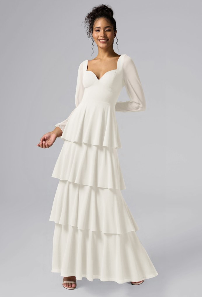 AW Salma Ivory  Long Bridesmaid Dresses