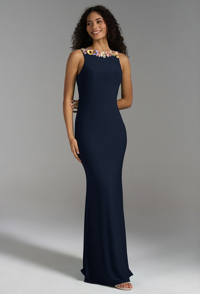 AW Alessia Dark Navy  Long Bridesmaid Dresses