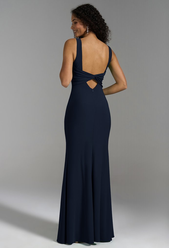 AW Alessia Dark Navy  Long Bridesmaid Dresses