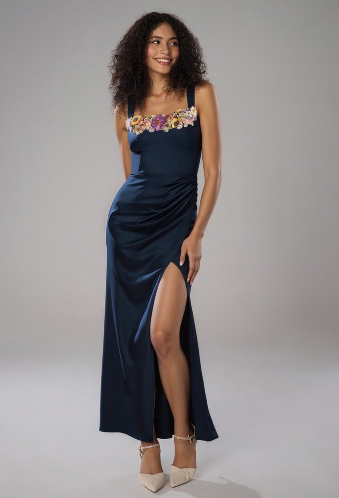 AW Elijah Dark Navy  Long Bridesmaid Dresses