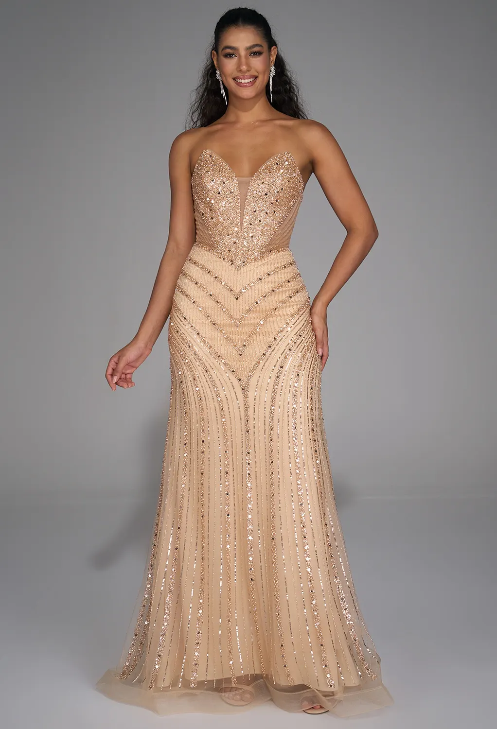 AW Kayleigh Apricot  Prom Dresses