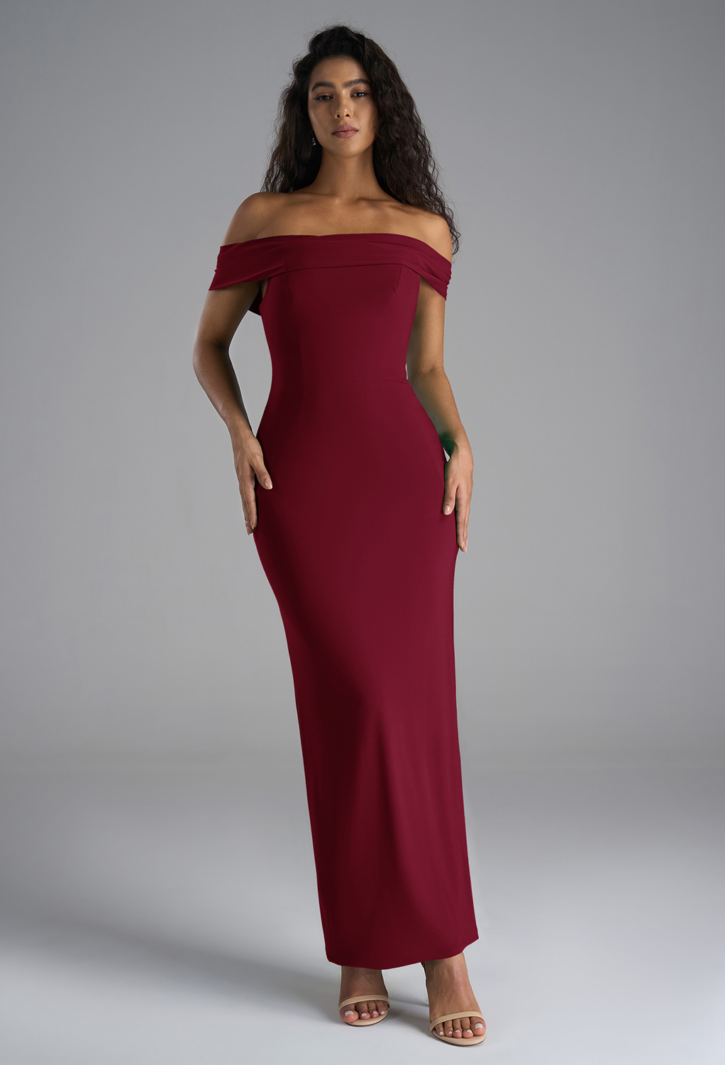 AW Maddison Burgundy  Wedding Guest Dresses