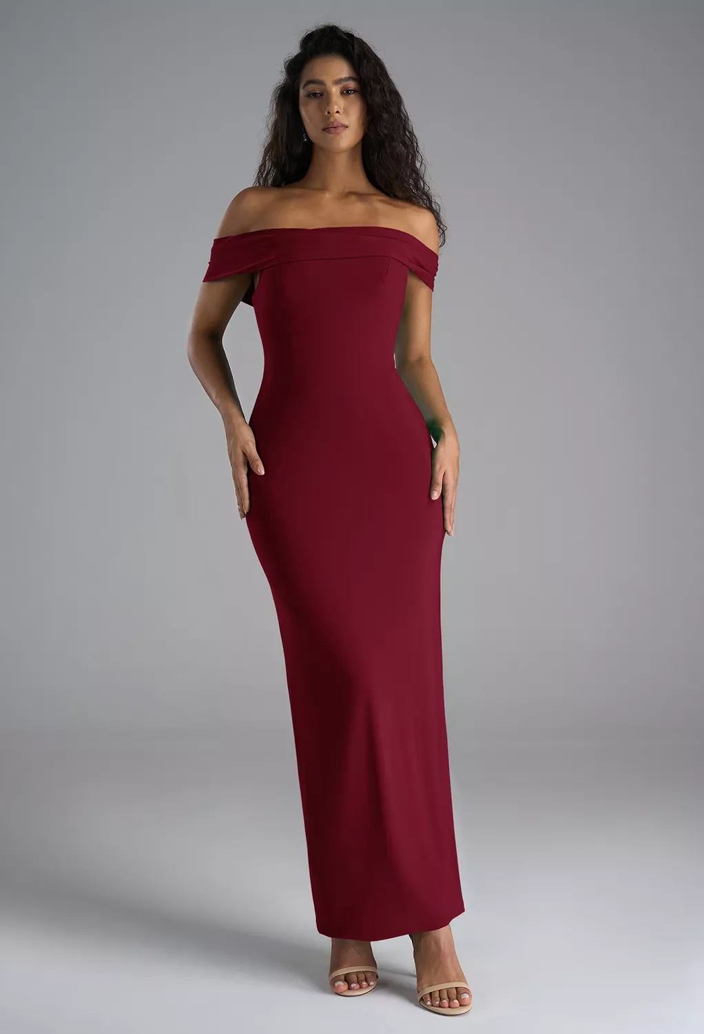 AW Maddison Burgundy  Wedding Guest Dresses