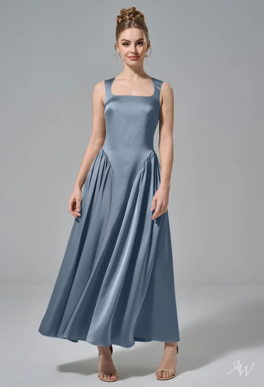slate colored bridesmaid dresses Long Cheap Bridesmaid Dresses Strapless SlateGrey Maternity Bridesmaid  Dresses ARD1145 main image 0