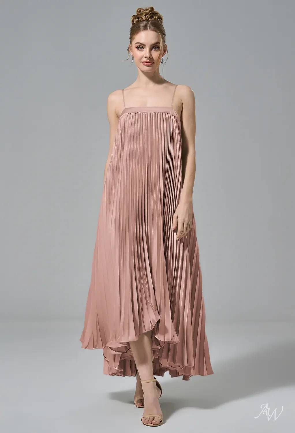 princess polly baby blue dress V Neck Dusty Rose Velvet Neutral Bridesmaid Dress main image 1