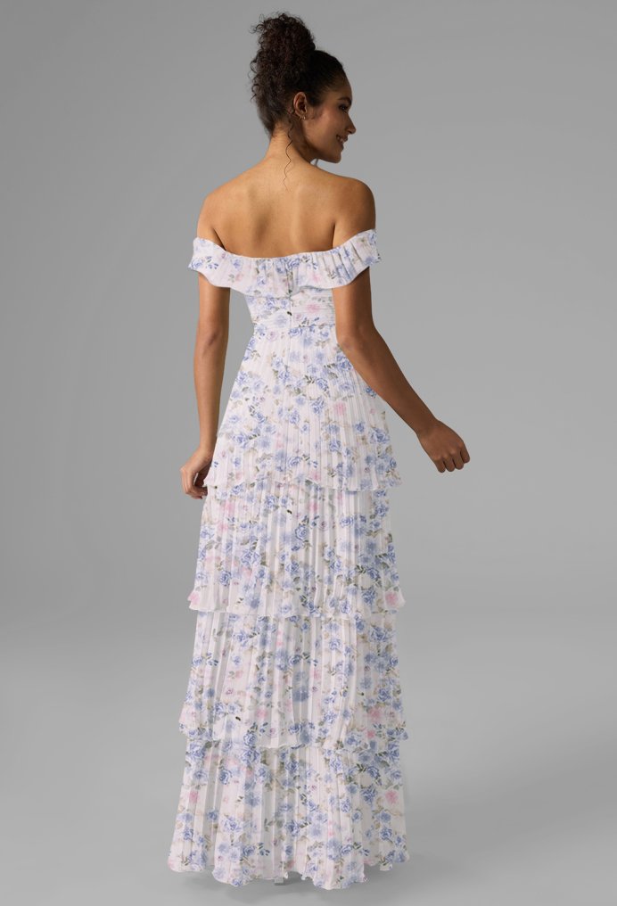 AW Neve Azure Purple Print  Bridesmaid Dresses