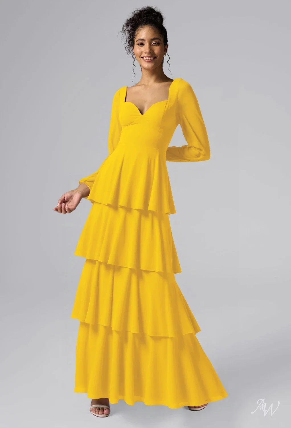 yellow bridesmaid dresses canada Yellow Mermaid Bridesmaid Dresses Long Bridesmaid Dresses Simple Bridesmaid  Dresses main image 1