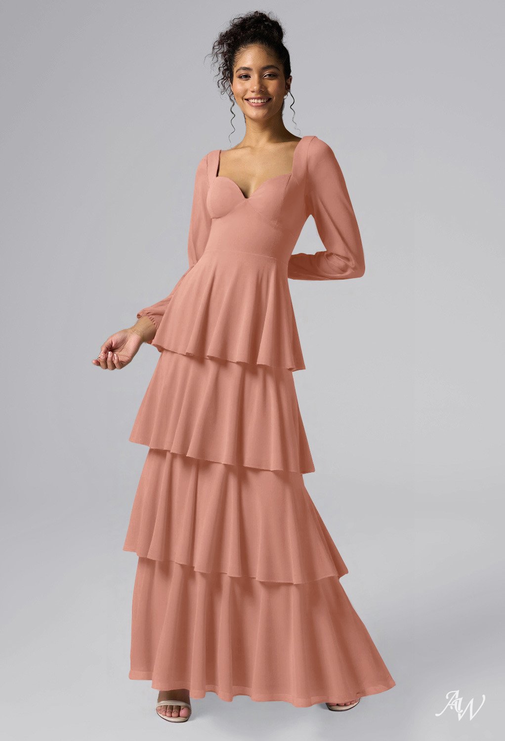AW Salma Rose Pink Bridesmaid Dresses image1