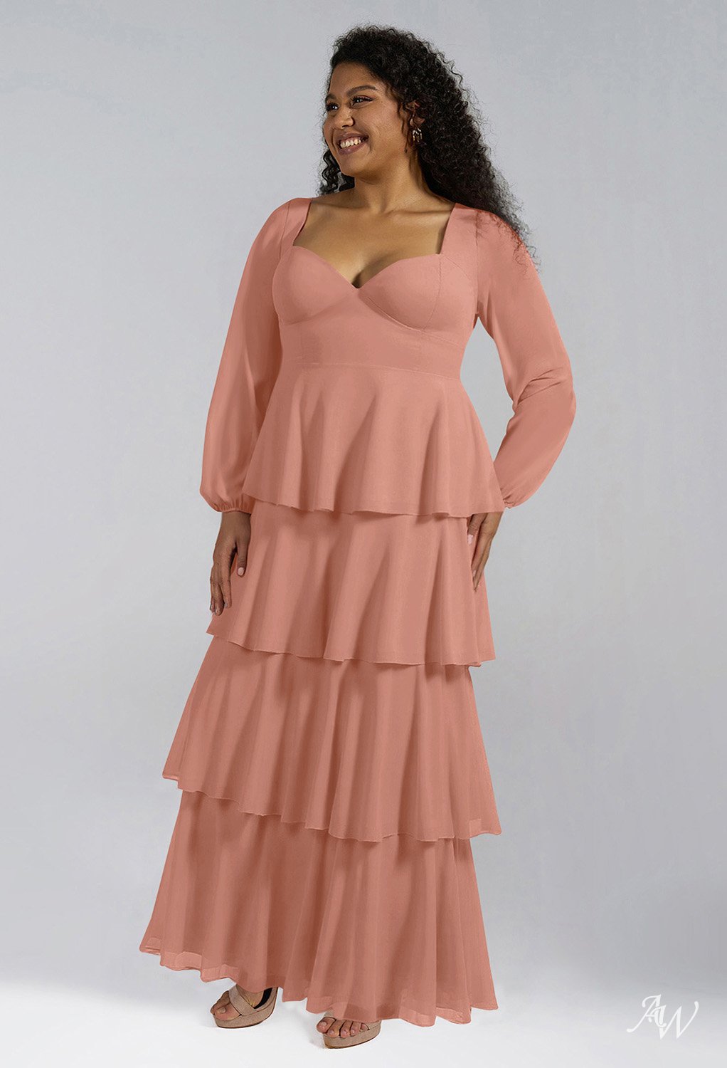AW Salma Rose Pink Bridesmaid Dresses image2