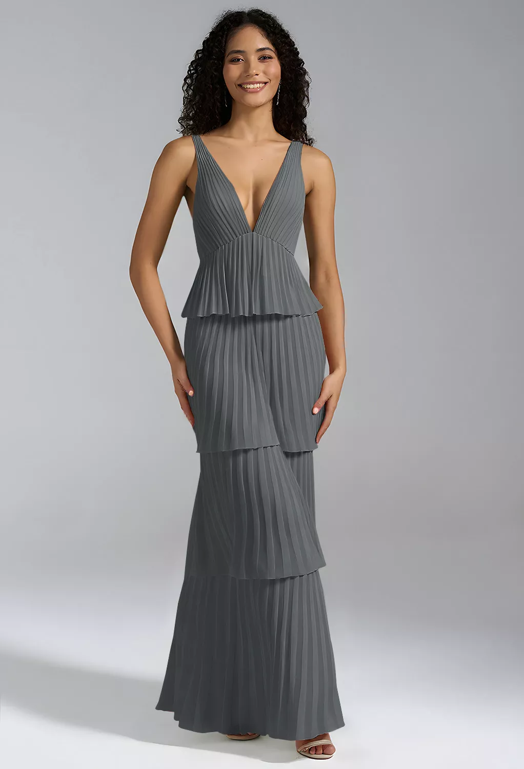 Steel Gray Bridesmaid Dresses