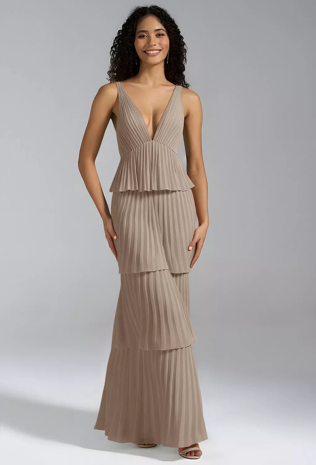 AW Asma Taupe  Bridesmaid Dresses