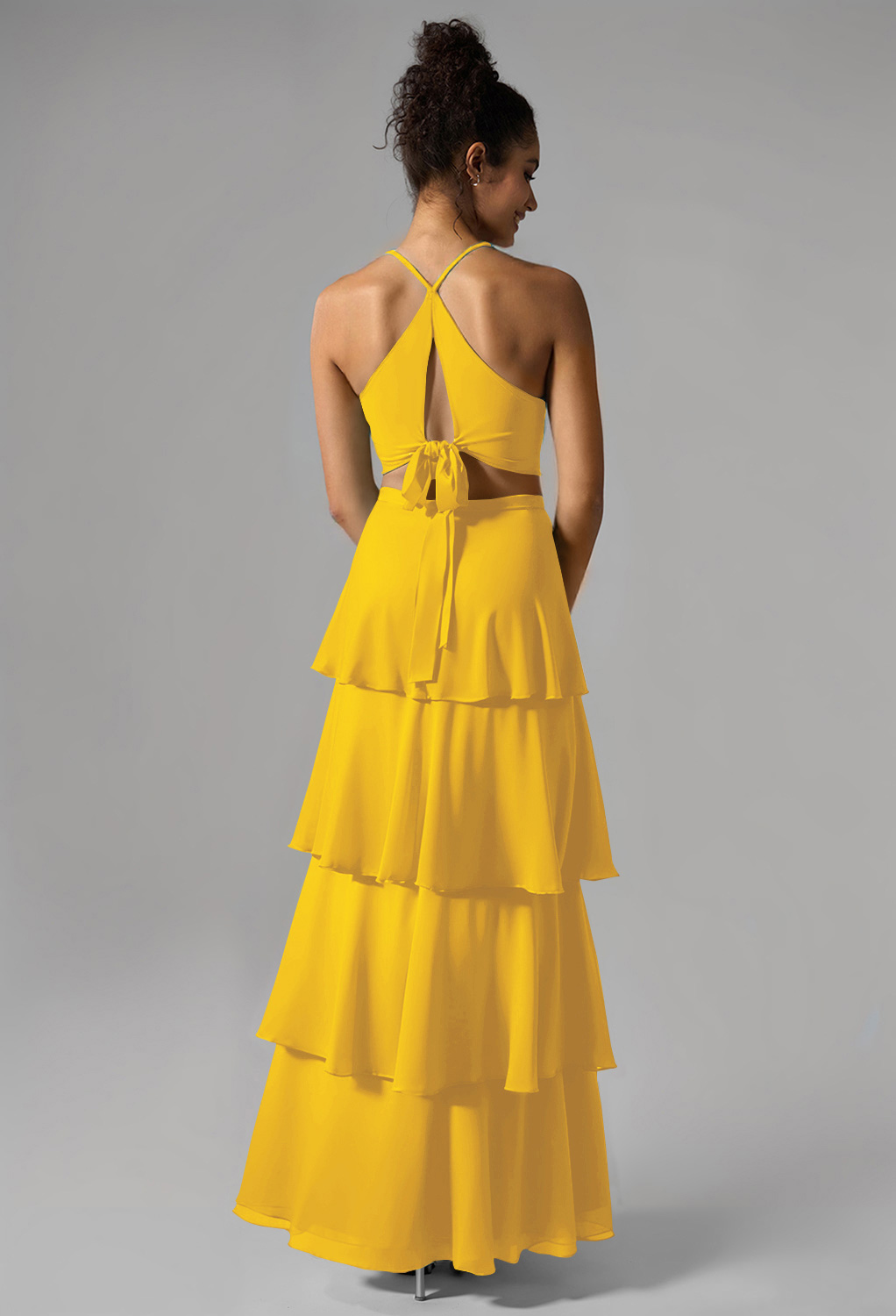 AW Pippa Mustard Yellow  Long Bridesmaid Dresses