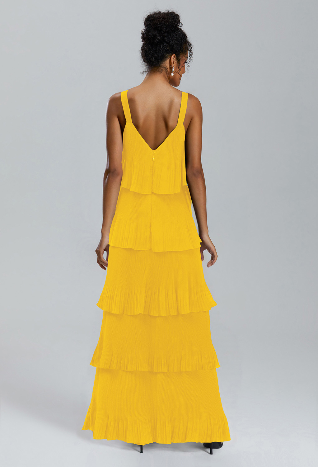 AW Francesca Mustard Yellow  Long Bridesmaid Dresses