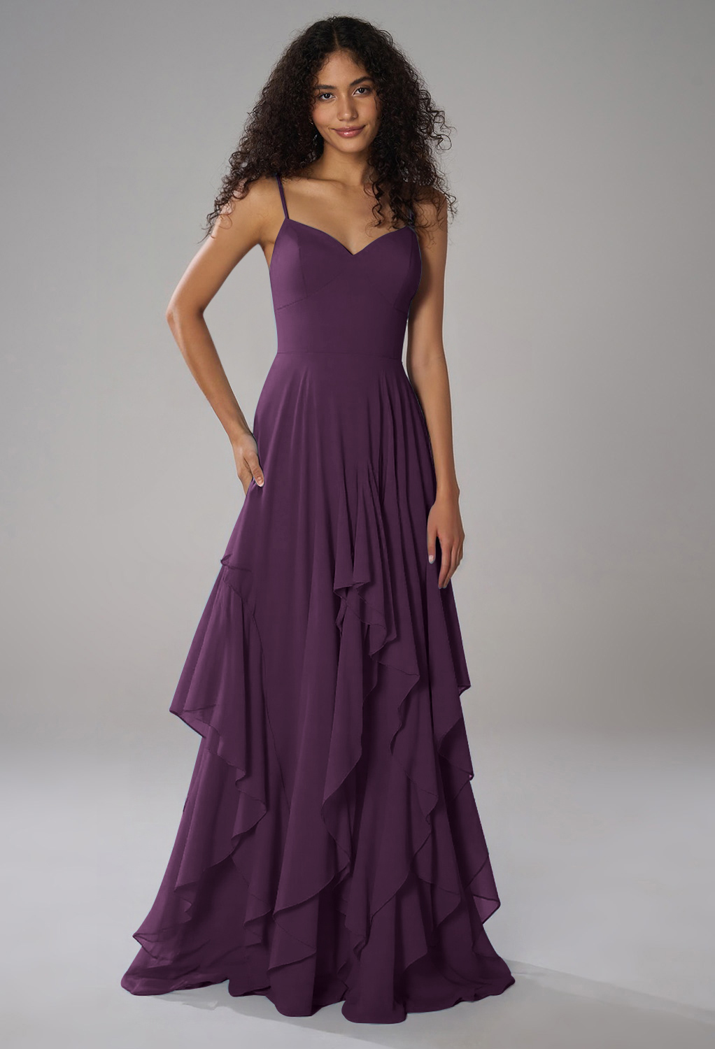 AW Arabella Grape  Wedding Guest Dresses