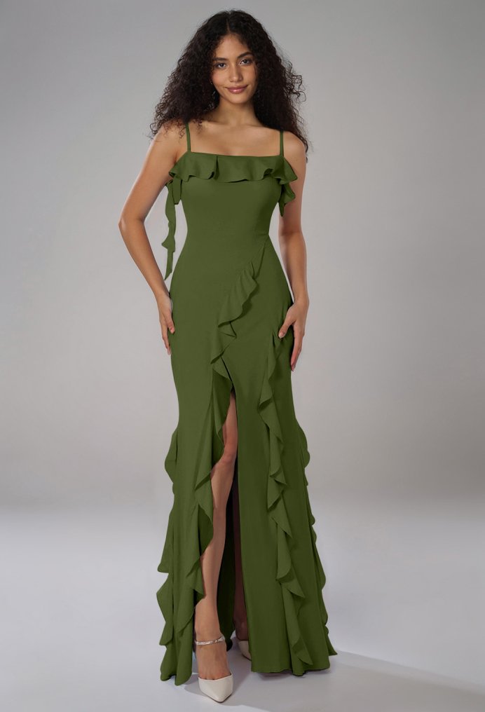 AW Kaiden Green Olive  Wedding Guest Dresses