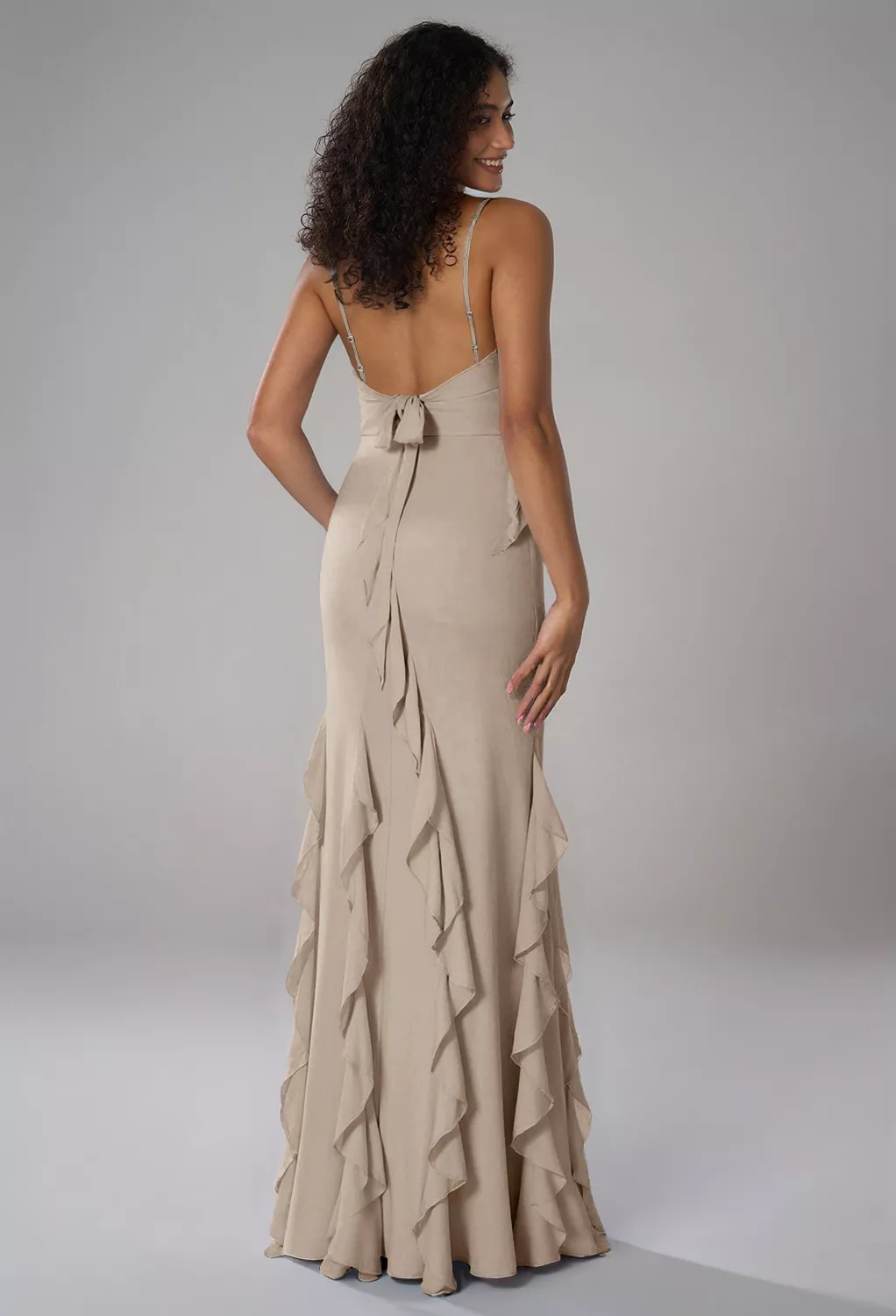 AW Kaiden Taupe  Wedding Guest Dresses