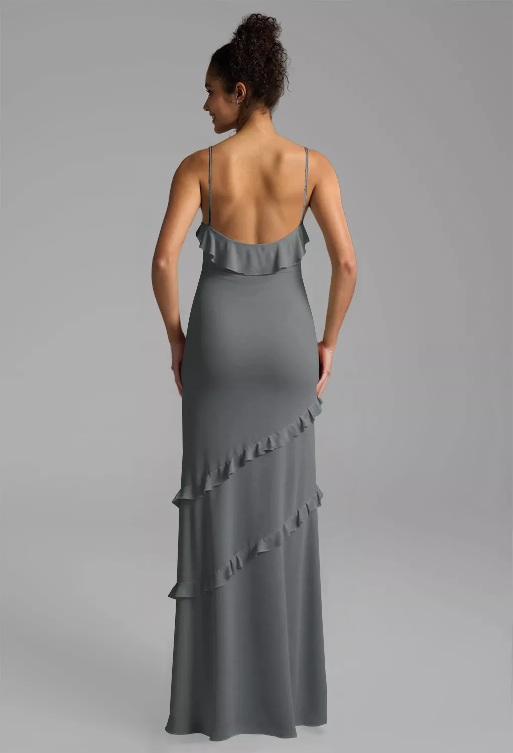 AW Tasnim Steel Gray  Wedding Guest Dresses