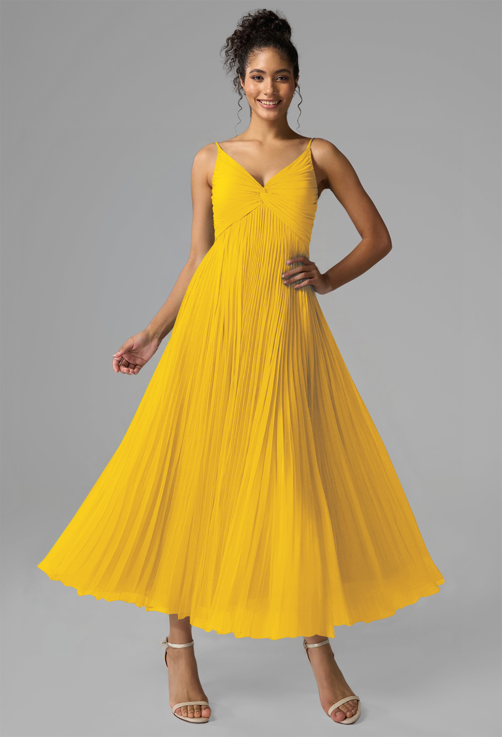 AW Kaylee Mustard Yellow  Wedding Guest Dresses