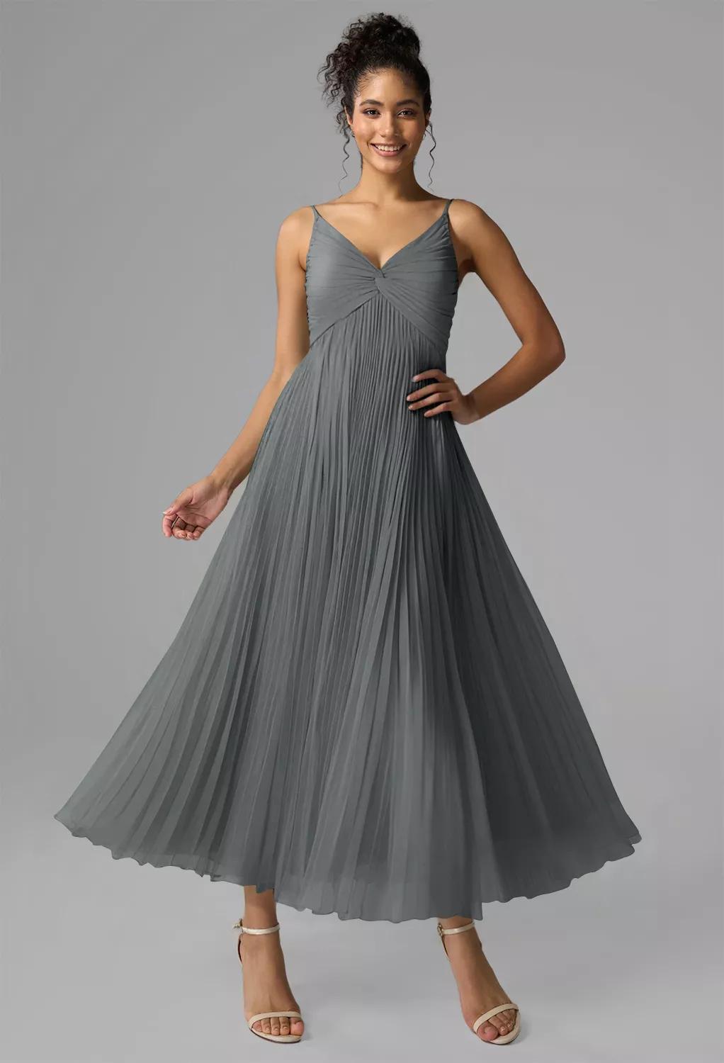 AW Kaylee Steel Gray  Wedding Guest Dresses