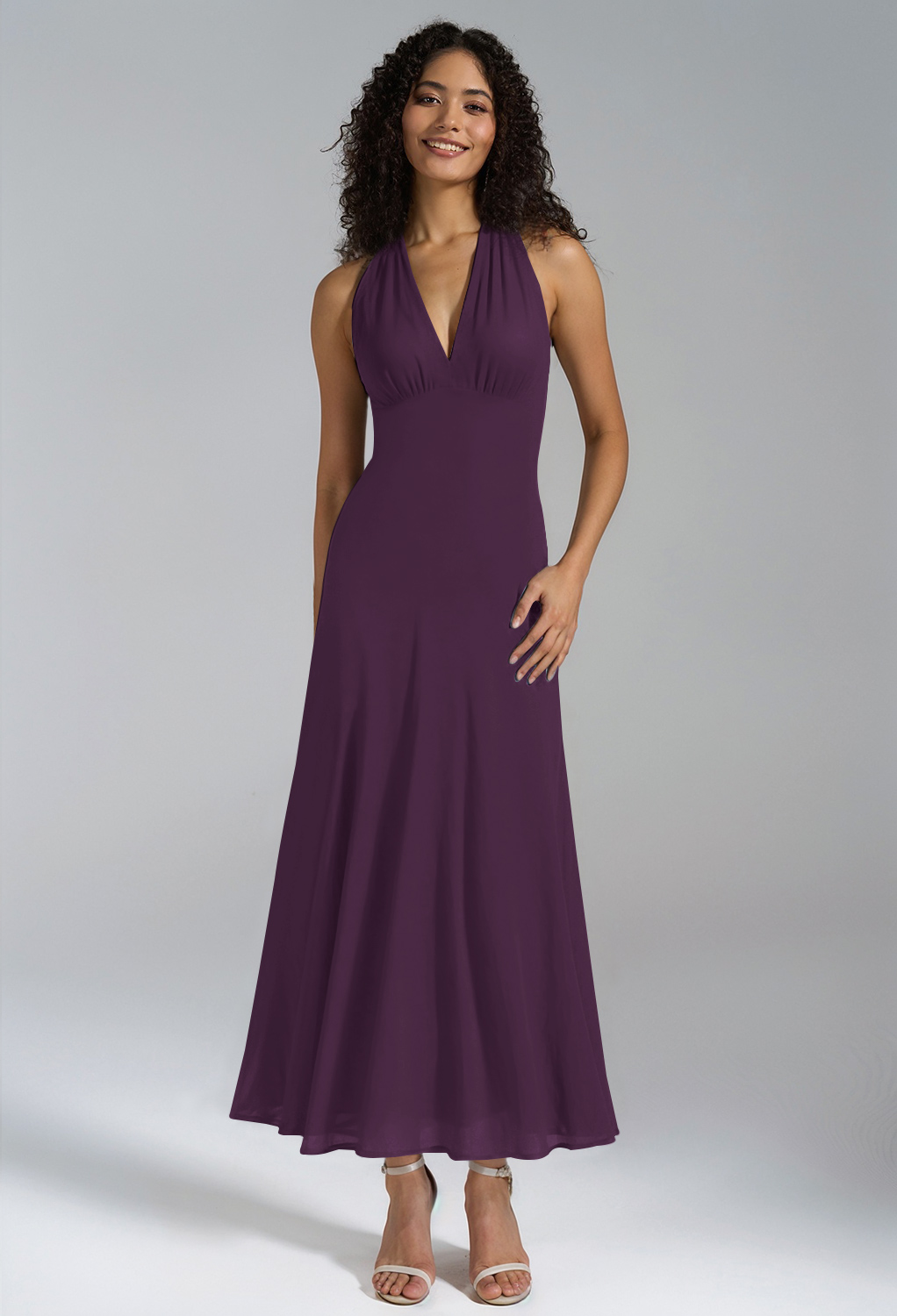 AW Lexie Grape  Wedding Guest Dresses