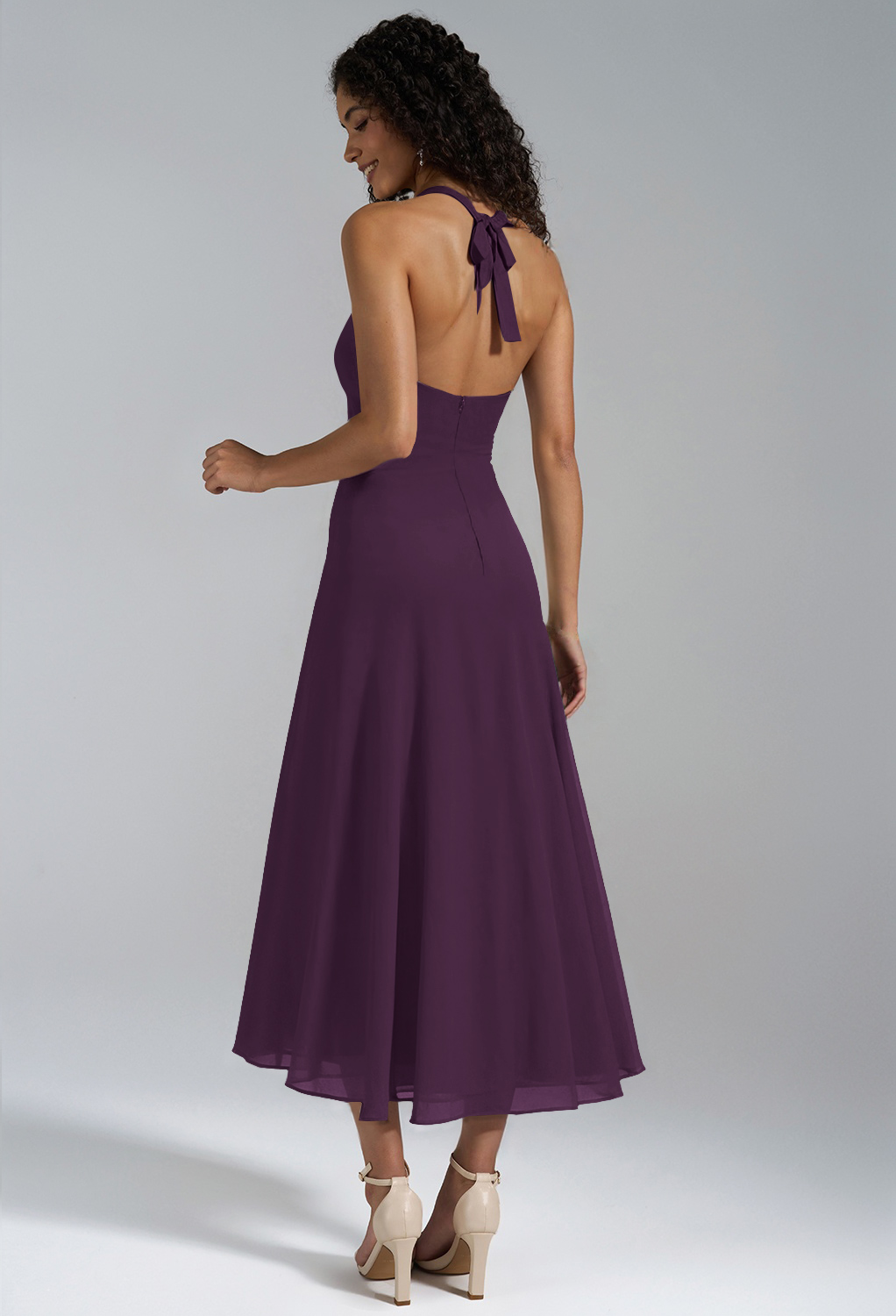 AW Lexie Grape  Wedding Guest Dresses