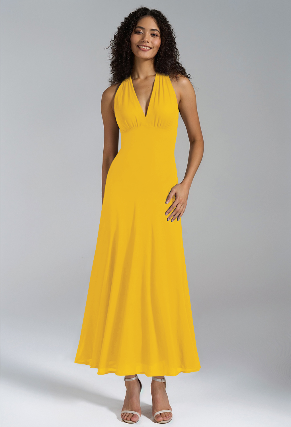 AW Lexie Mustard Yellow  Wedding Guest Dresses