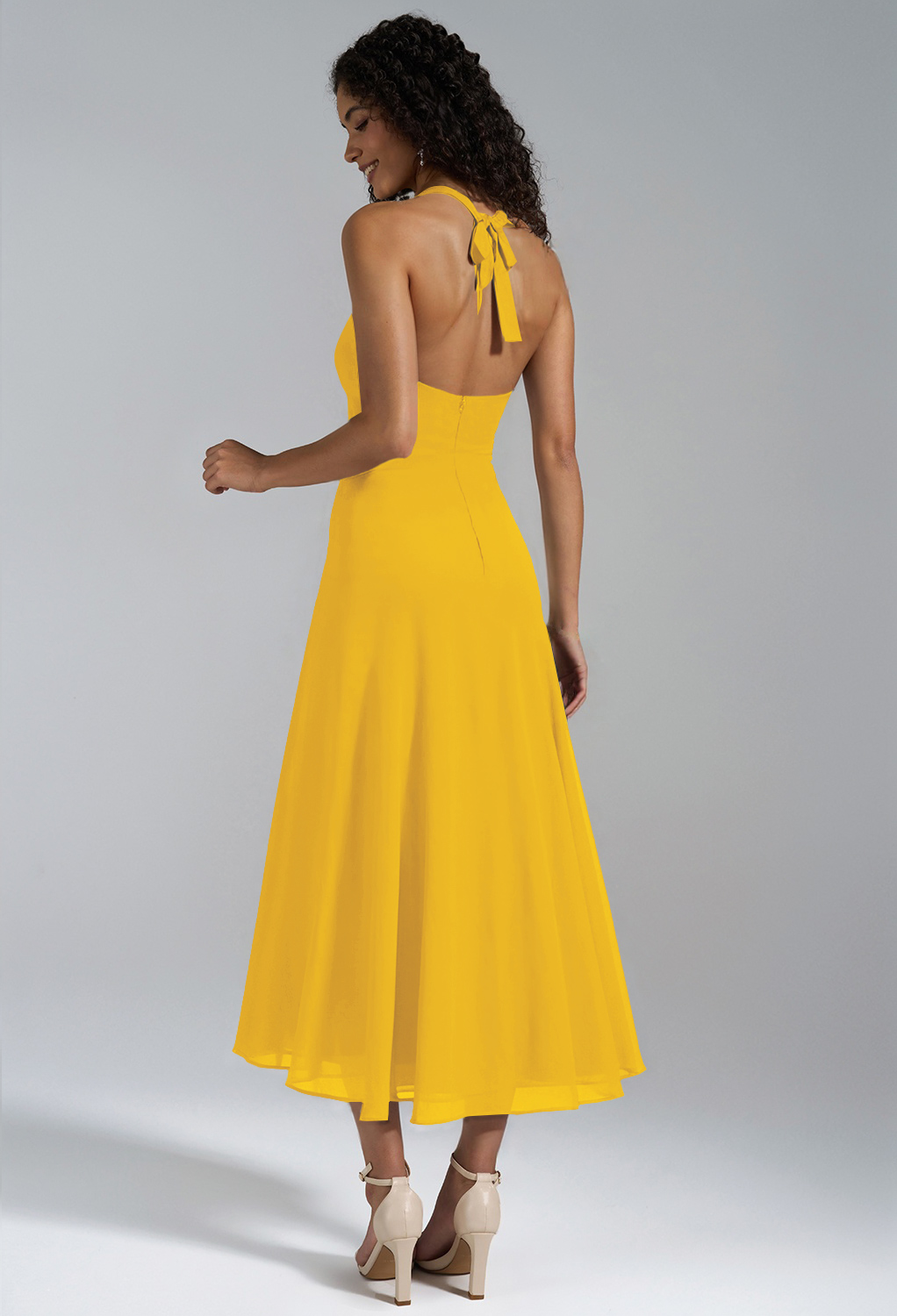 AW Lexie Mustard Yellow  Wedding Guest Dresses
