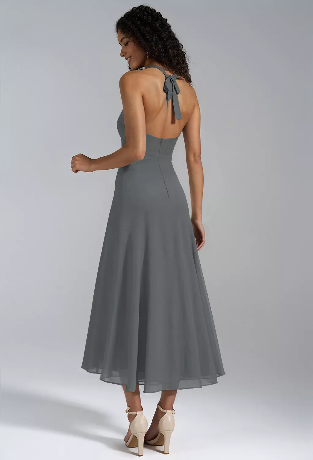 AW Lexie Steel Gray  Wedding Guest Dresses