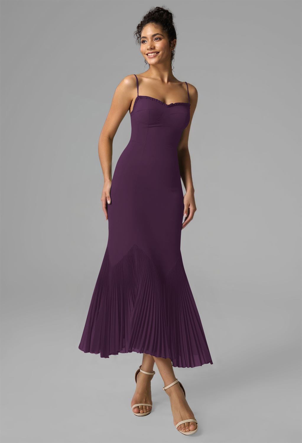 AW Elouise Grape  Wedding Guest Dresses