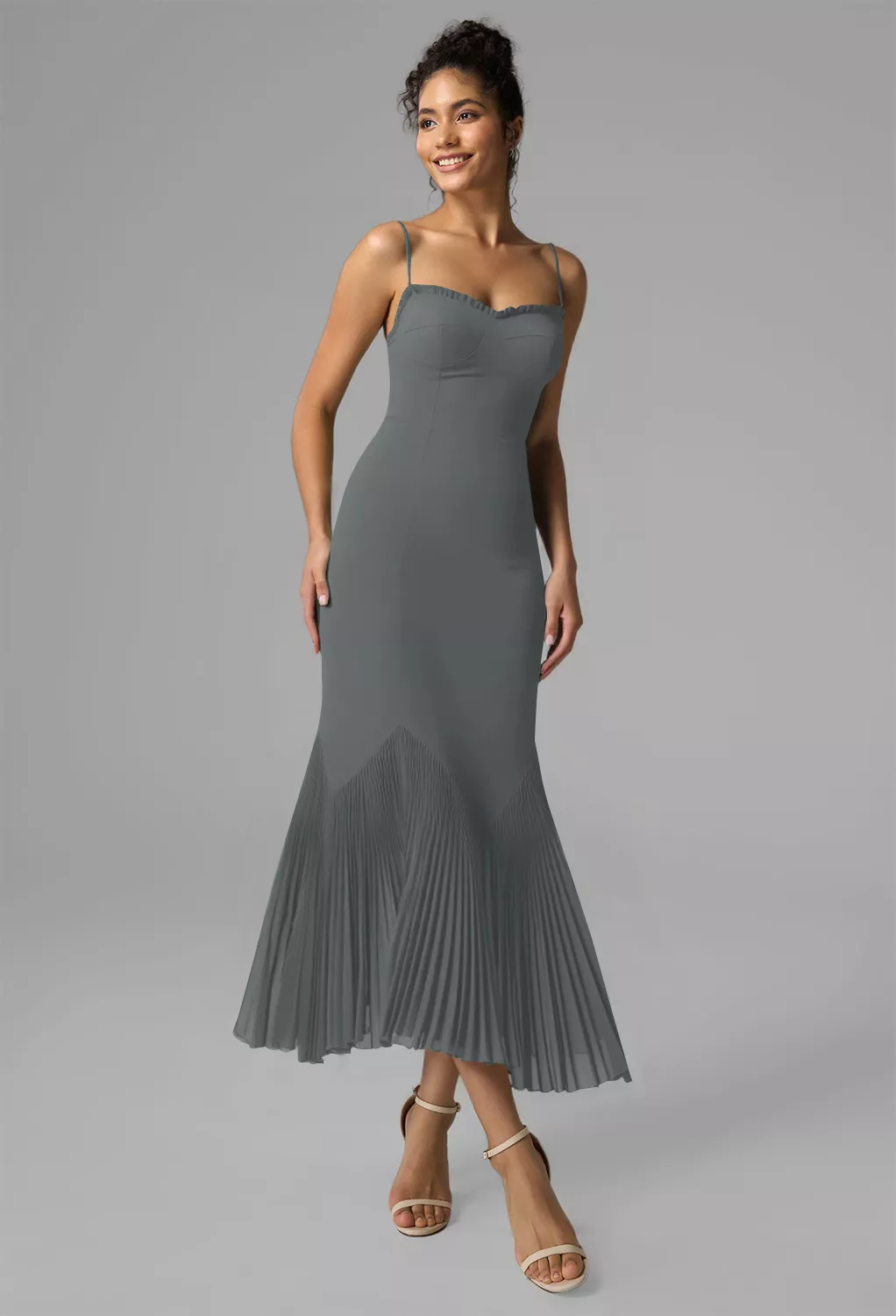 AW Elouise Steel Gray  Wedding Guest Dresses