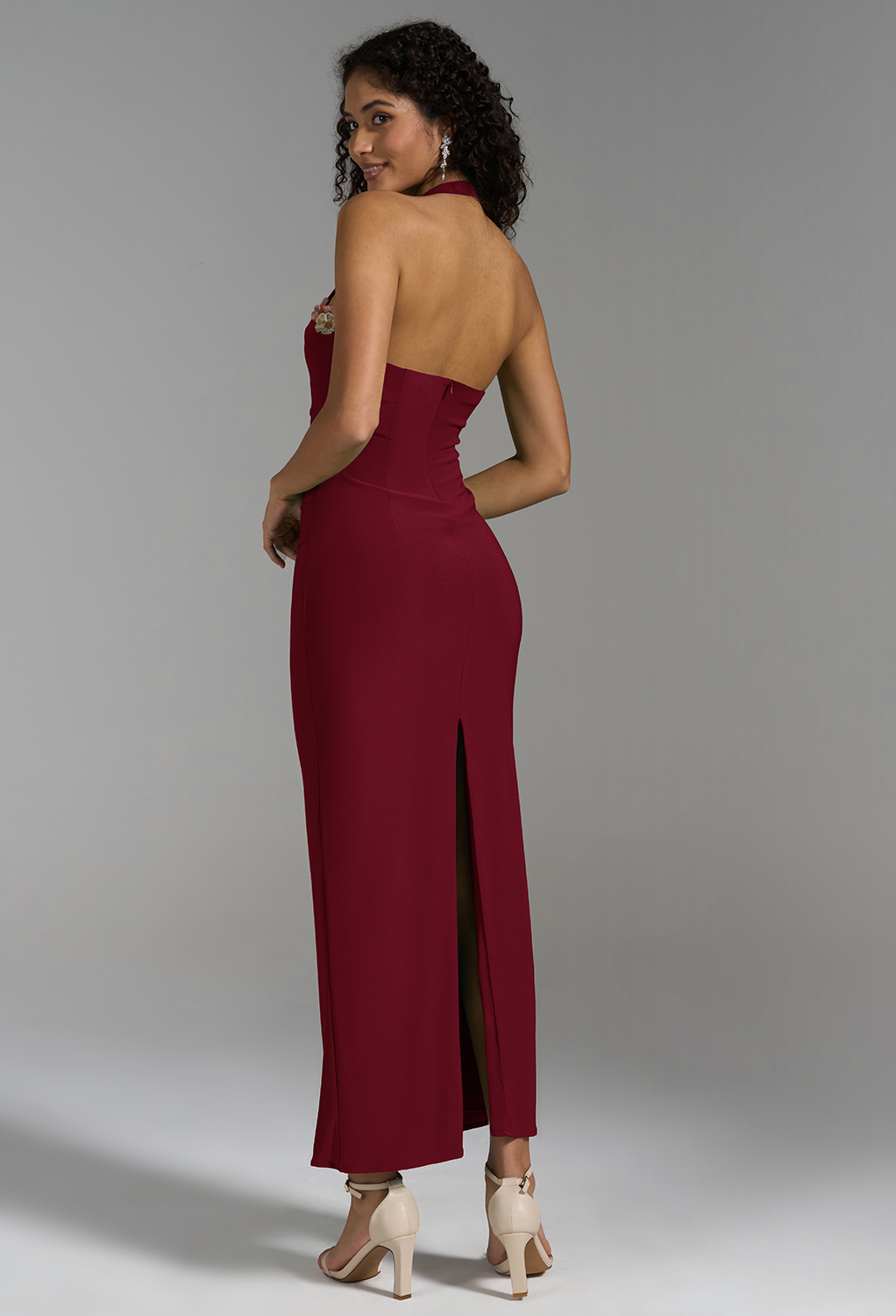 AW Sadia Burgundy  Wedding Guest Dresses