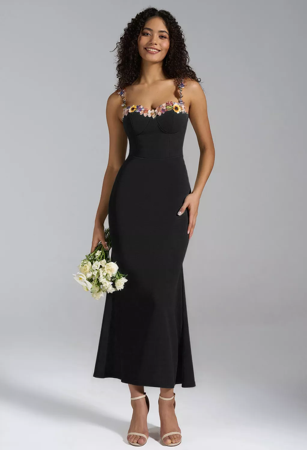 AW Skyla Black  Wedding Guest Dresses