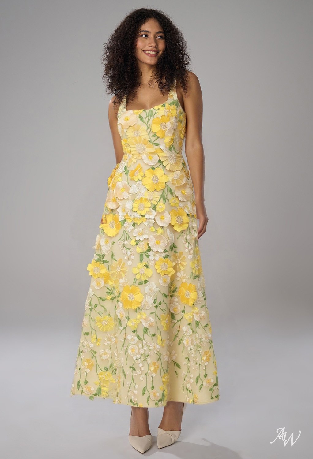 AW Lucie Blazing Yellow Wedding Guest Dresses image3