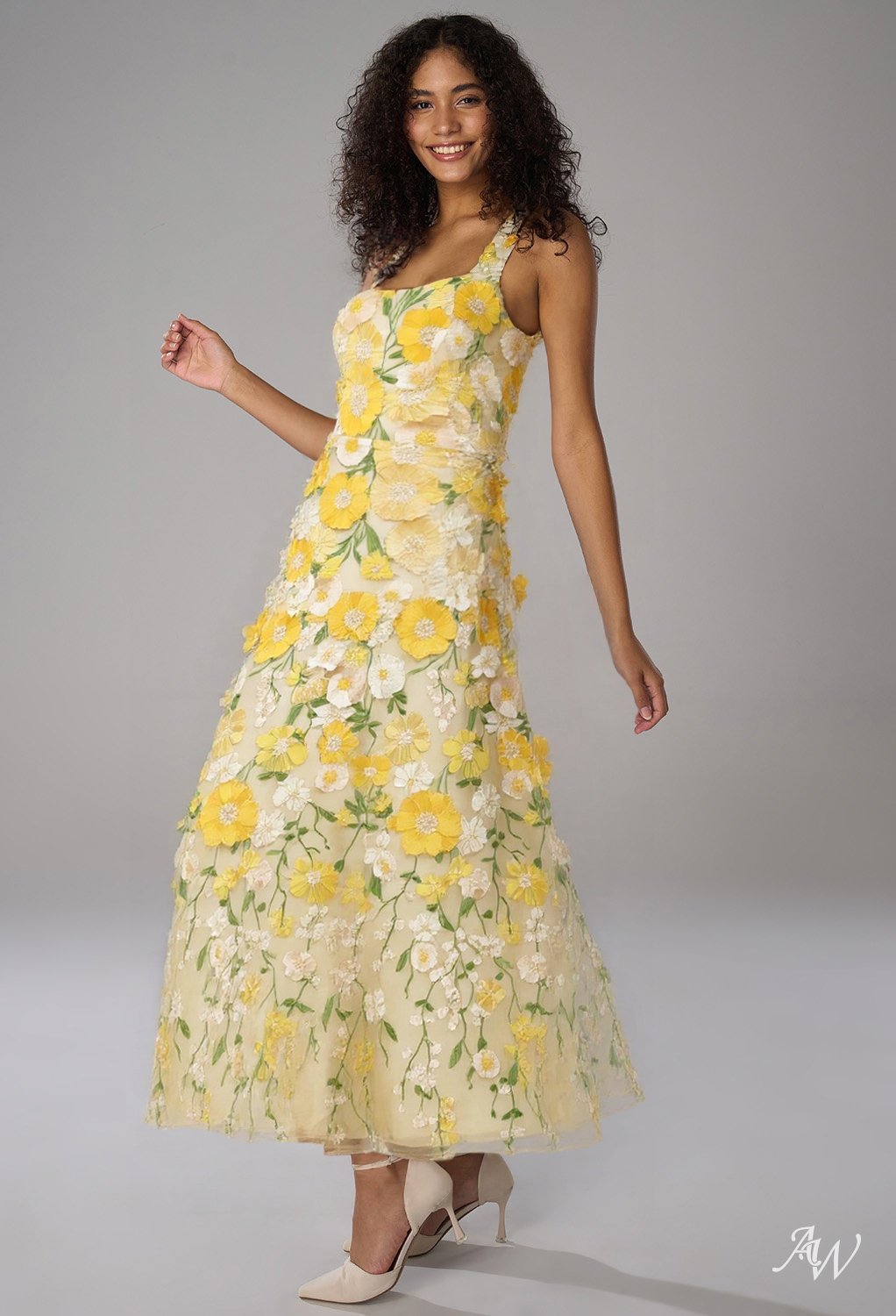 AW Lucie Blazing Yellow Wedding Guest Dresses image4