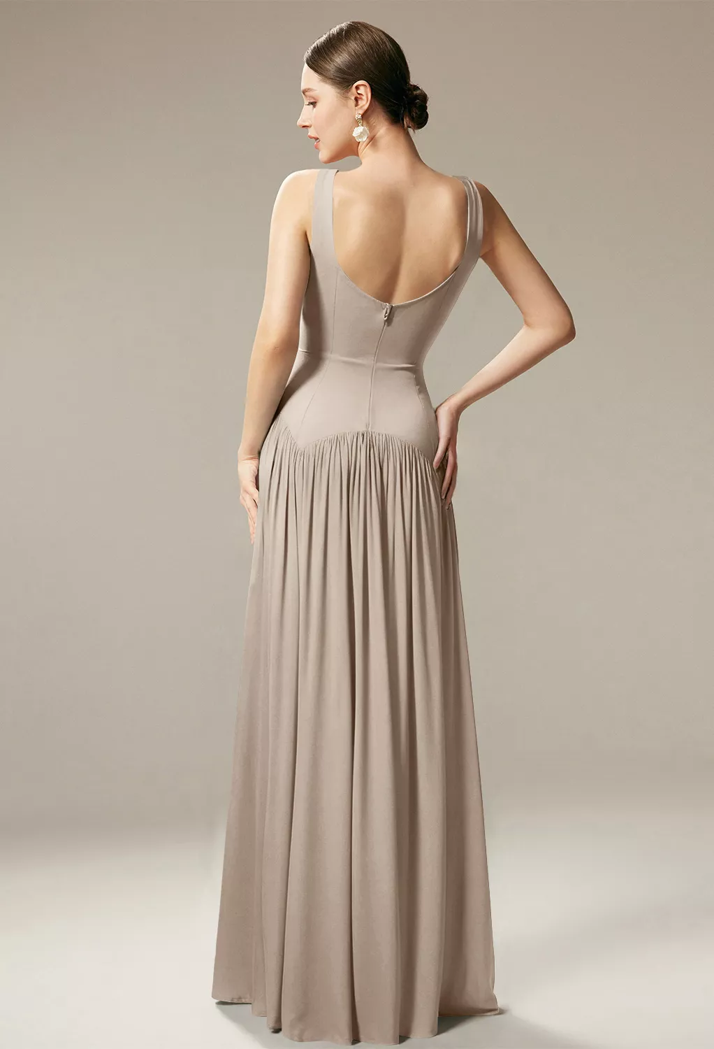 AW Seren Taupe  Wedding Guest Dresses