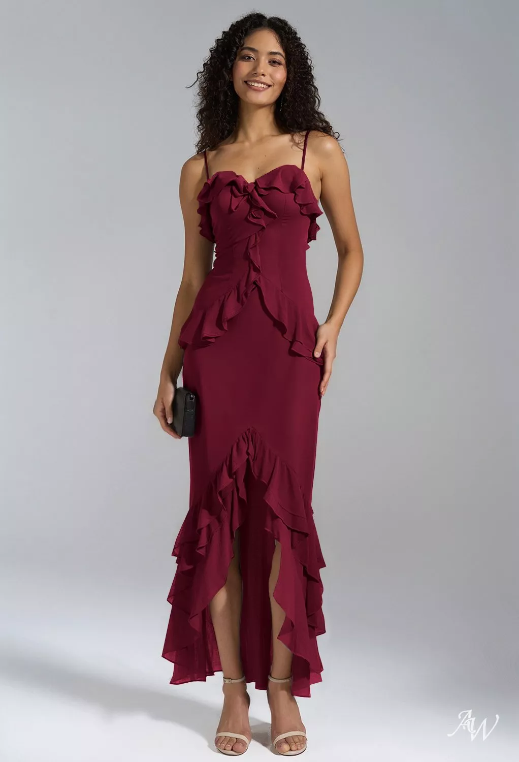 AW Khadija Burgundy Bridesmaid Dresses | AW.Bridal Canada