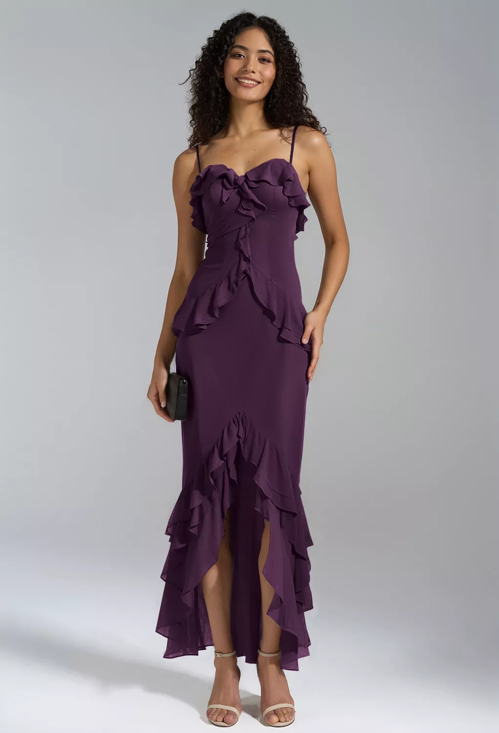 AW Khadija Grape  Long Bridesmaid Dresses