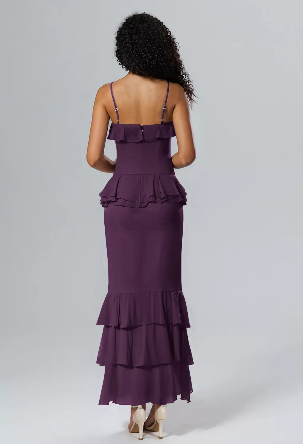 AW Khadija Grape  Long Bridesmaid Dresses