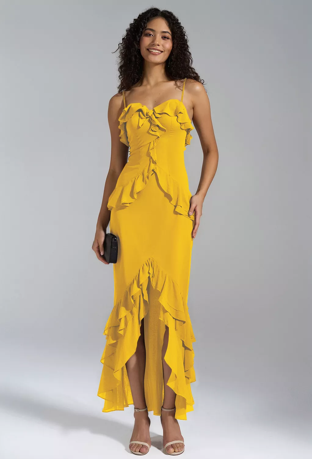 AW Khadija Mustard Yellow  Wedding Guest Dresses