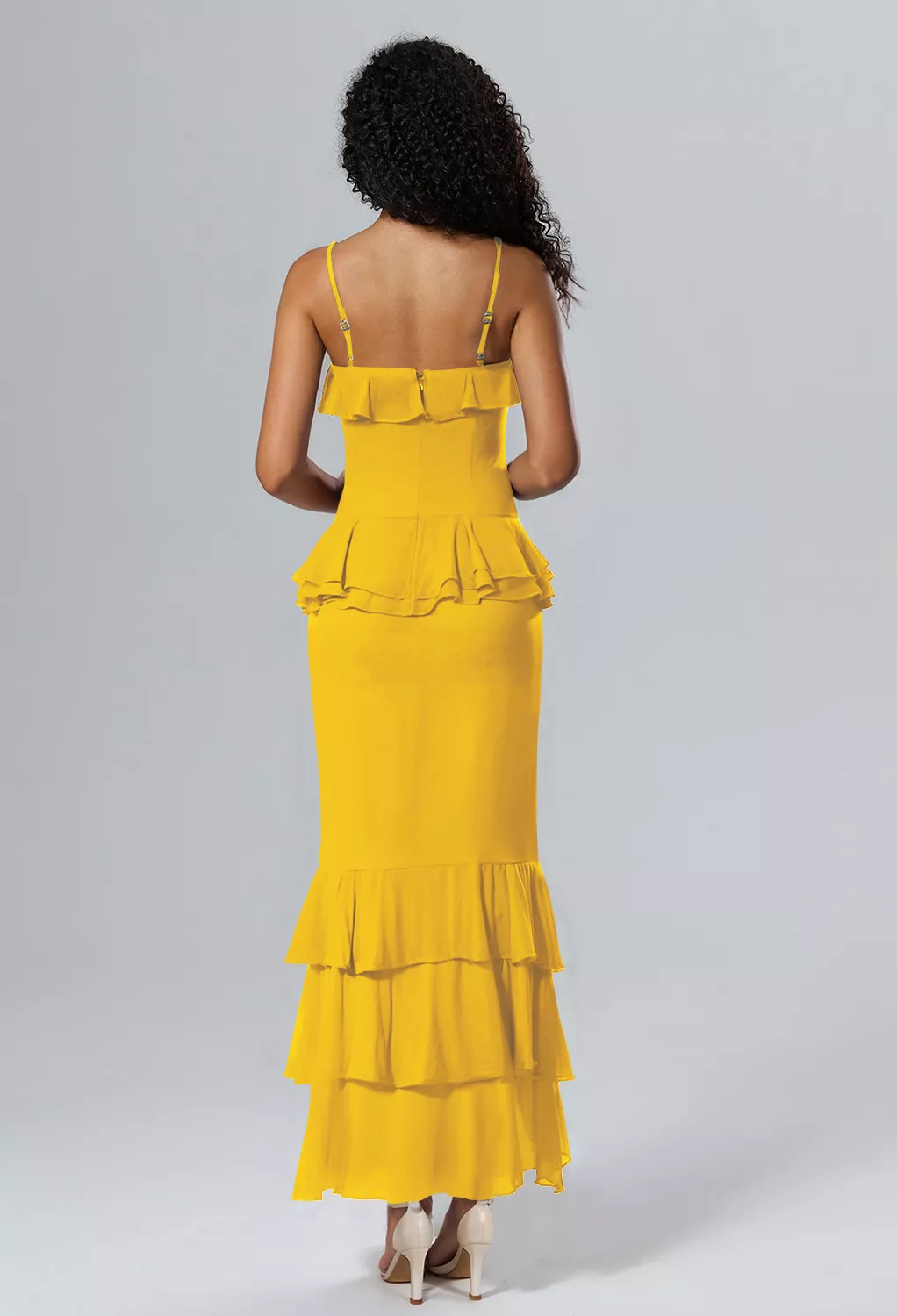 AW Khadija Mustard Yellow  Wedding Guest Dresses