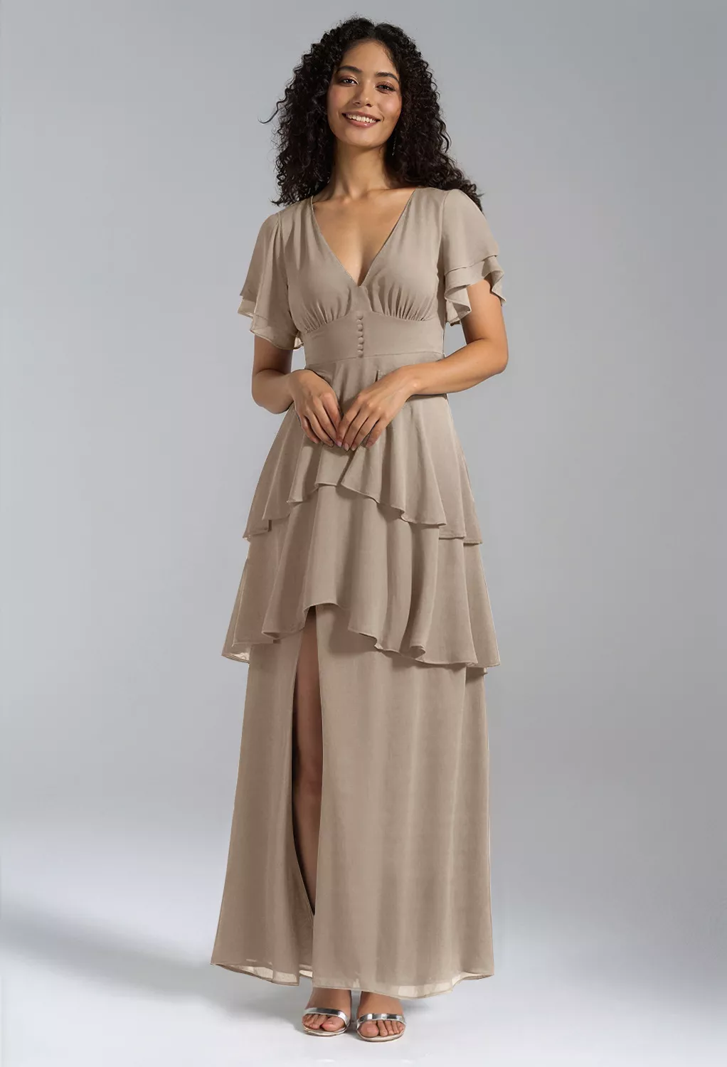 AW Tiffany Taupe  Wedding Guest Dresses