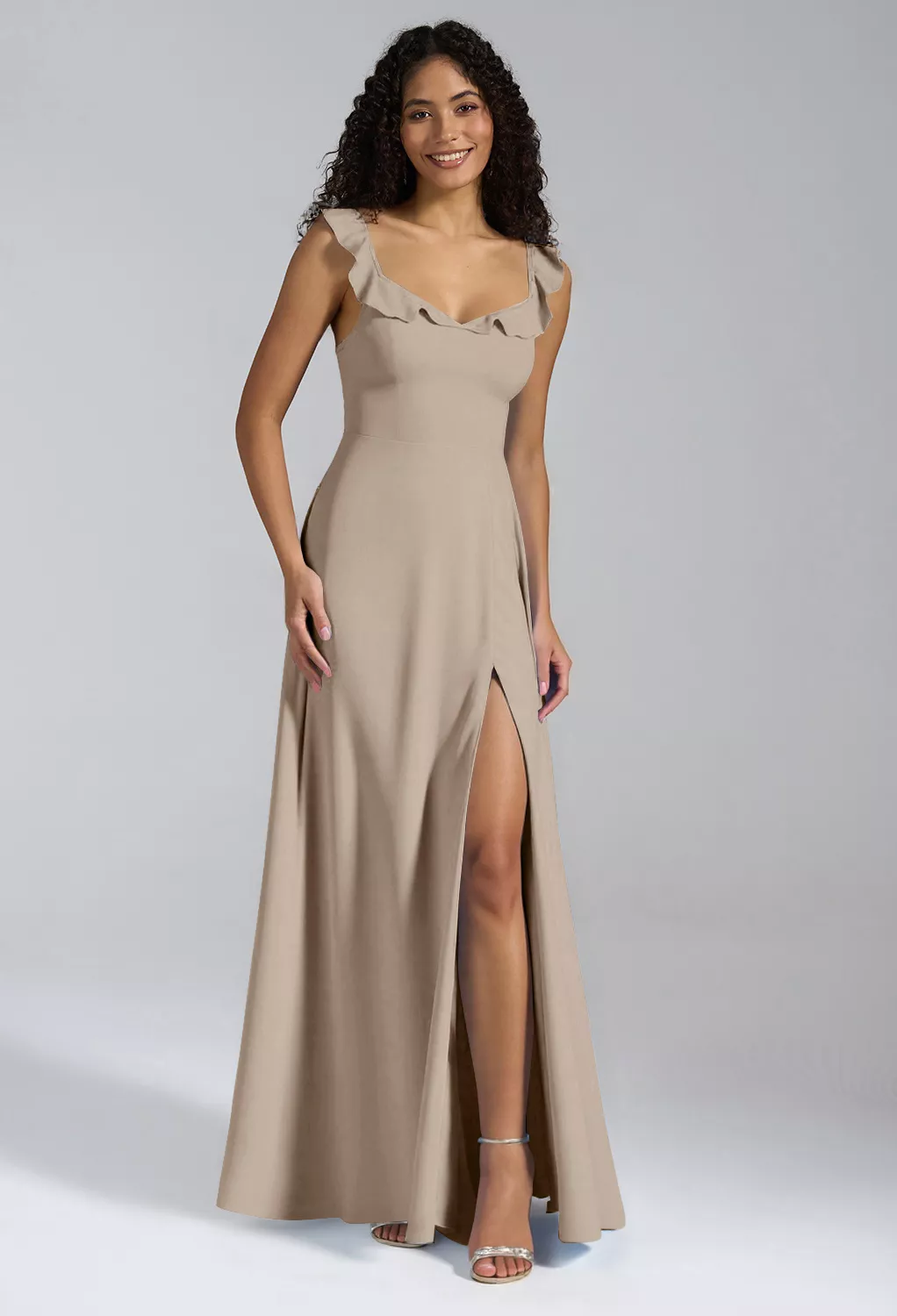 AW Sam Taupe  Wedding Guest Dresses