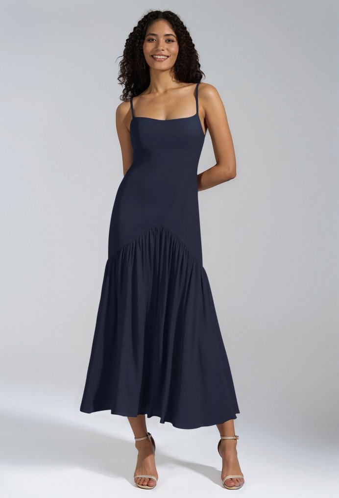 AW Mariyah Dark Navy  Short Bridesmaid Dresses