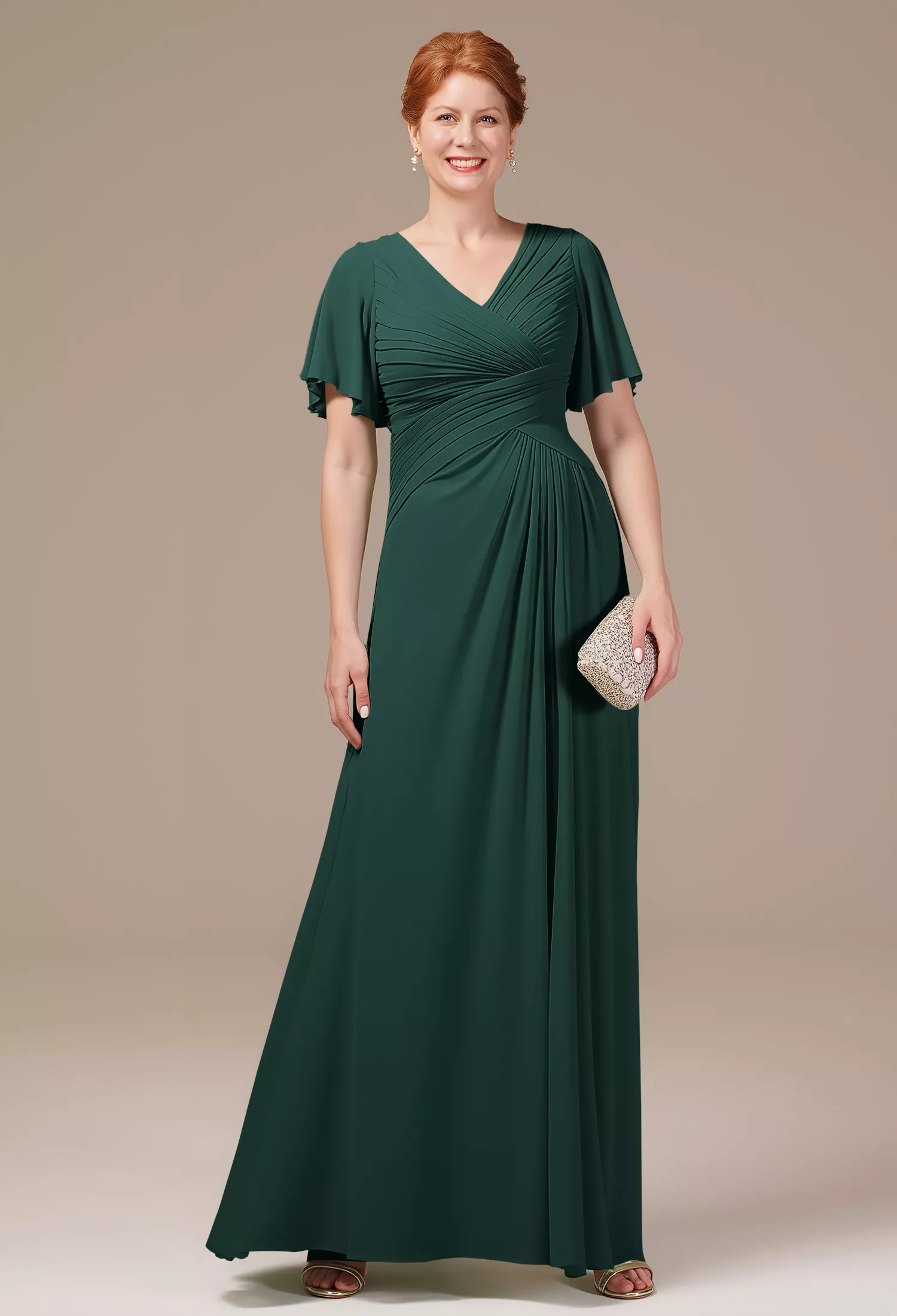 AW Tori Dark Emerald  Mother of the Bride Dresses