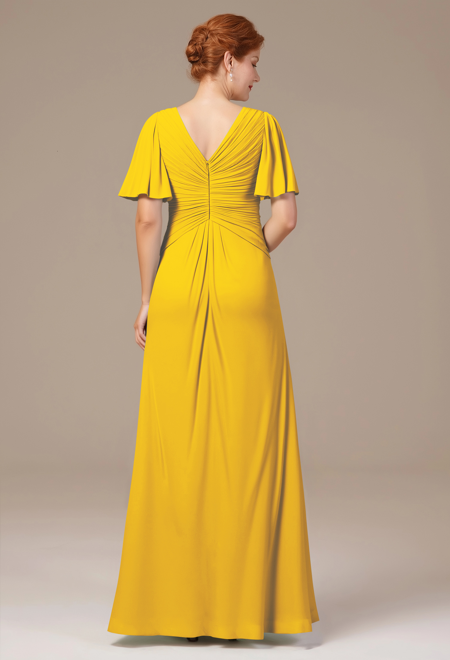 AW Tori Mustard Yellow  Mother of the Bride Dresses