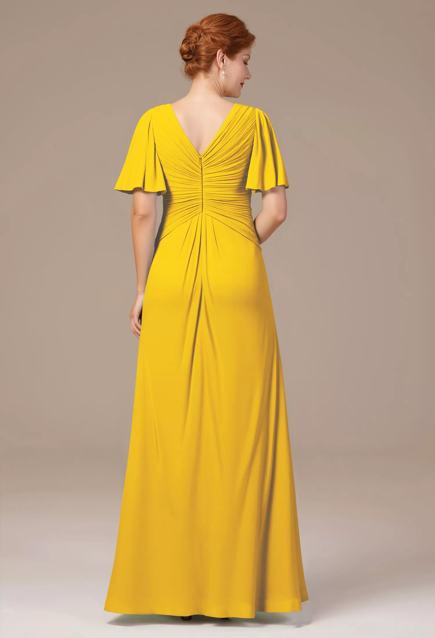 AW Tori Mustard Yellow  Mother of the Bride Dresses